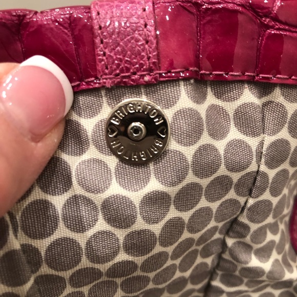 Brighton Fuchsia Pink Patent Leather Crossbody - Picture 4 of 7